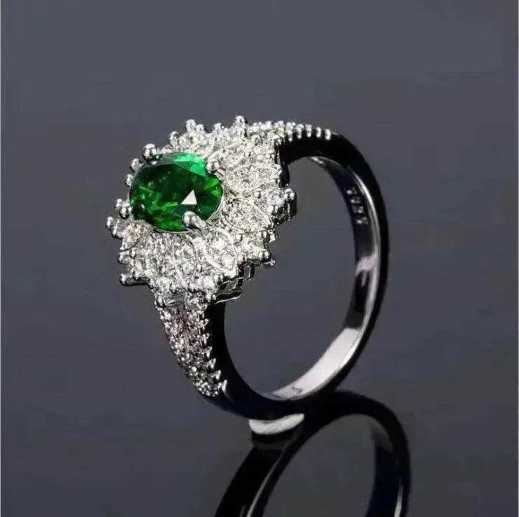 Green Zircon Ornament Ring Jewelry - EX-STOCK Canada