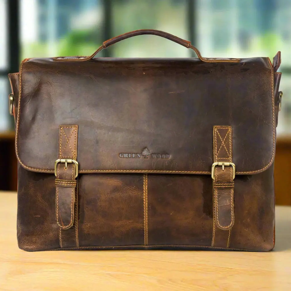 Greenwood Leather Laptop Bag EX-STOCK Canada