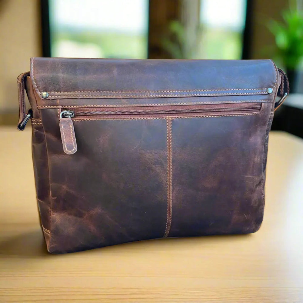 Greenwood Leather Messenger Laptop Bag EX-STOCK Canada