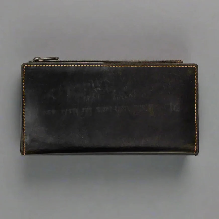 محفظة غرينوود للجلد مزودة بتقنية RFID وجيب بسحابEX-STOCK Canada