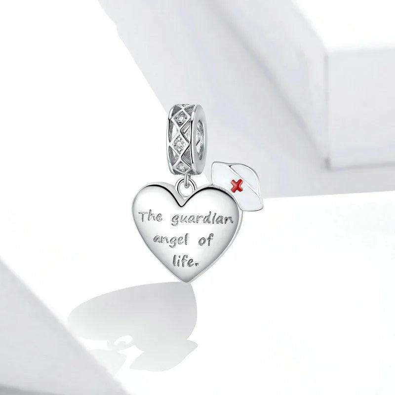 Pendentif Charm Ange Gardien Bracelet Accessoires Argent 925EX-STOCK Canada