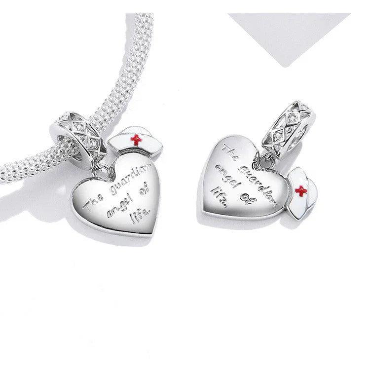 Pendentif Charm Ange Gardien Bracelet Accessoires Argent 925EX-STOCK Canada