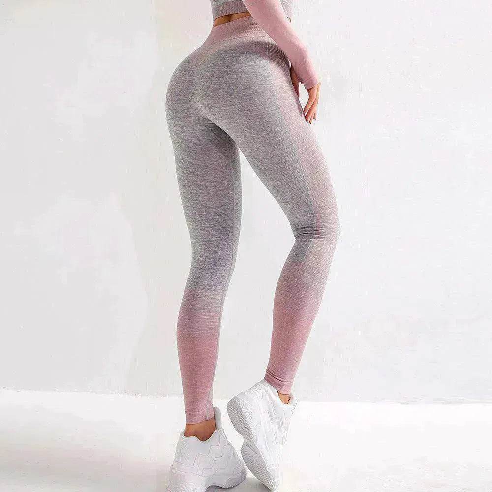 Gym High Waist Leggings Women Knitted Workout Running Yoga Pants - EX-STOCK Canada