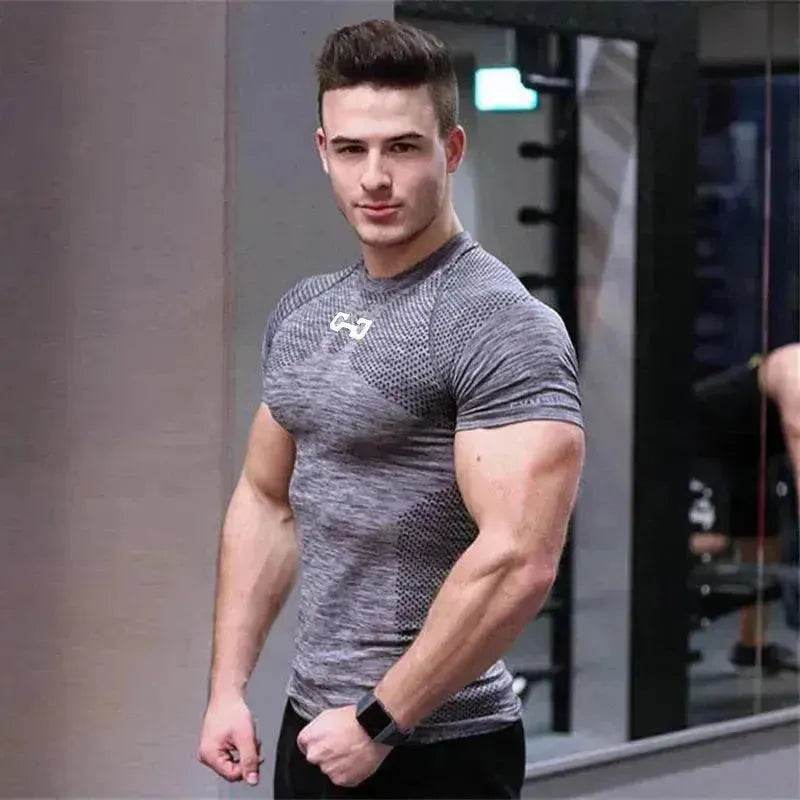 T-shirt de gym à manches courtes à séchage rapide pour la course EX-STOCK Canada