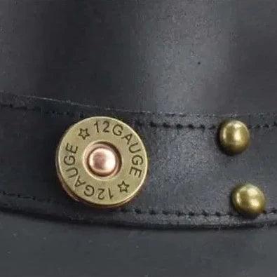 Chapeau de cowboy modelable avec tranche de balle de calibre 12 et ornementsEX-STOCK Canada