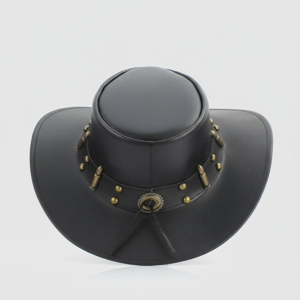 Chapeau de cowboy modelable avec tranche de balle de calibre 12 et ornementsEX-STOCK Canada