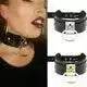 Gothic Punk Wide PU Leather O Ring BDSM Collar Choker Necklace Women Bondage Collar - EX-STOCK Canada