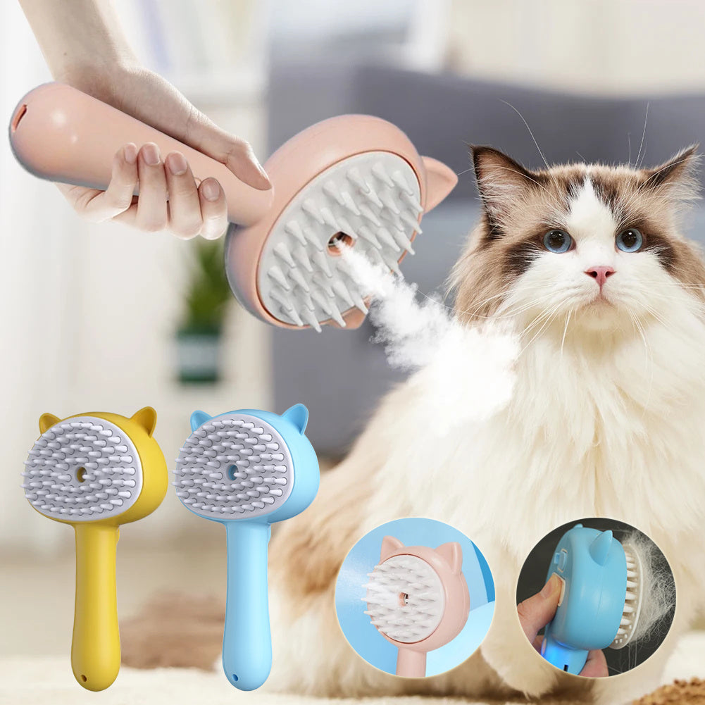 Hair Cleaning Brush With Mist Multifunctional Cat Grooming Brush Rechargeable Self Cleaning Slicker Brush For Pets Dogs & Catsb Pet Products EX-STOCK Canada
