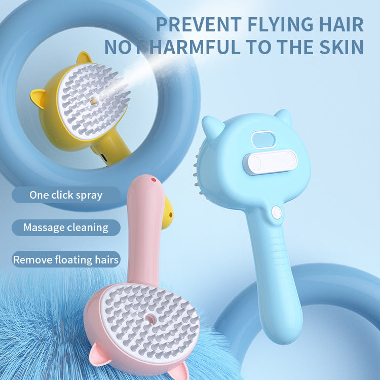 Hair Cleaning Brush With Mist Multifunctional Cat Grooming Brush Rechargeable Self Cleaning Slicker Brush For Pets Dogs & Catsb Pet Products EX-STOCK Canada