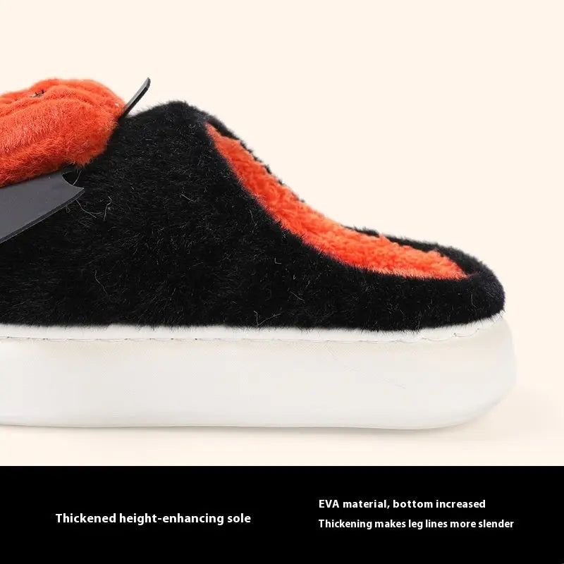 Halloween Cartoon Funny Pumpkin Slippers With Small Wings Design Indoor Non-slip Bedroom Floor Cotton Slipper Winter House Shoes Couple - EX-STOCK Canada