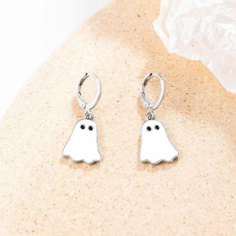 Boucles d'oreilles fantôme d'Halloween pour femmes Boucles d'oreilles créoles fantôme en or Bijoux d'Halloween mignons BOO Boucles d'oreilles d'Halloween - EX-STOCK Canada