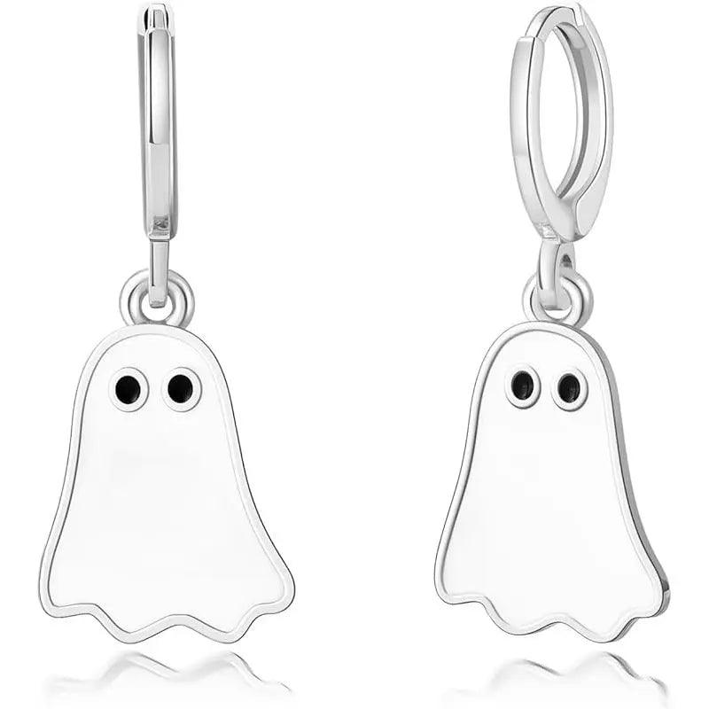 Boucles d'oreilles fantôme d'Halloween pour femmes Boucles d'oreilles créoles fantôme en or Bijoux d'Halloween mignons BOO Boucles d'oreilles d'Halloween - EX-STOCK Canada
