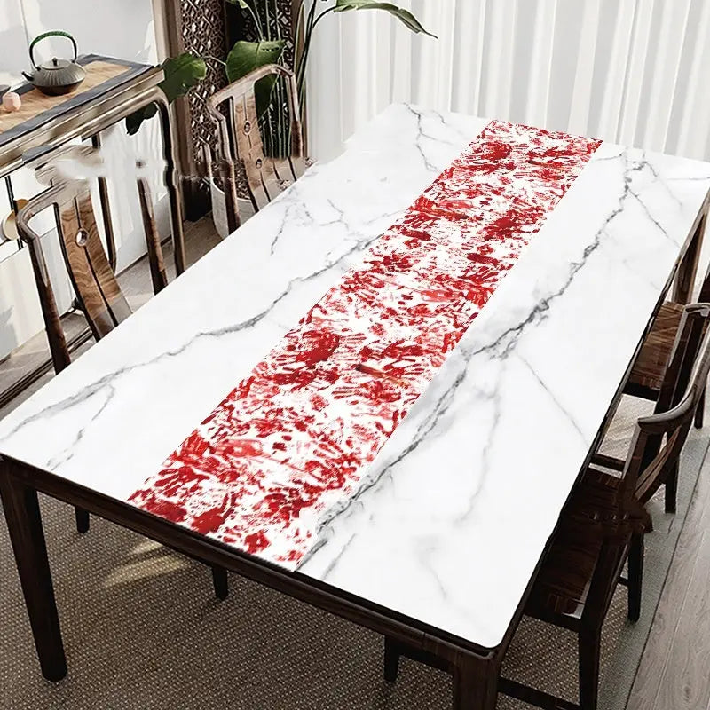 Halloween Horror Bloody Hand Printed Tablecloth Decoration - EX-STOCK Canada