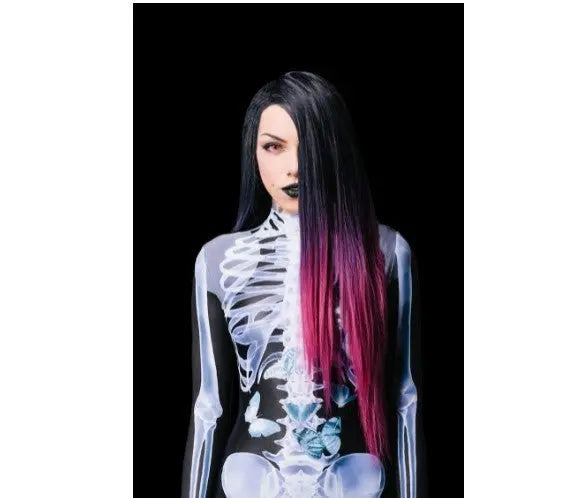 Halloween Long Sleeve Tights See-through Skeleton 3D Printed One-piece - EX-STOCK Canada