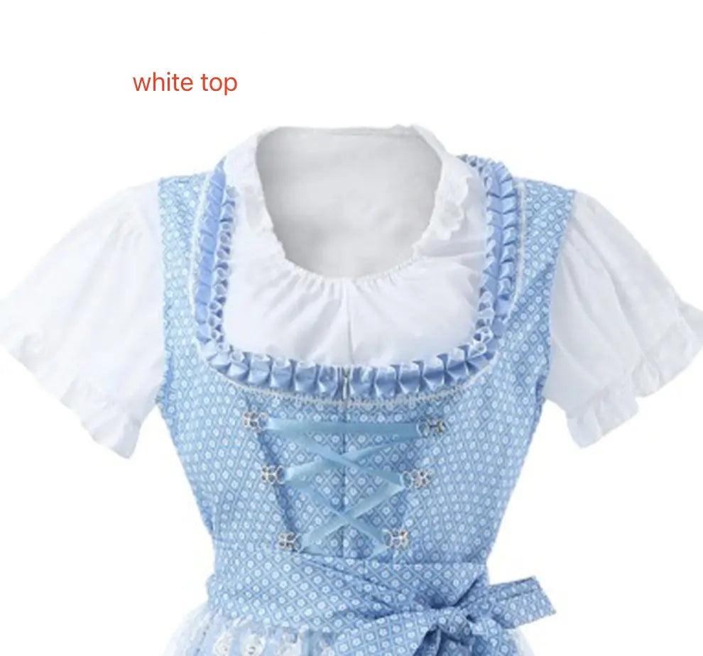 Halloween Munich Beer Long Short-sleeved Printed Lace-up Dress - EX-STOCK Canada