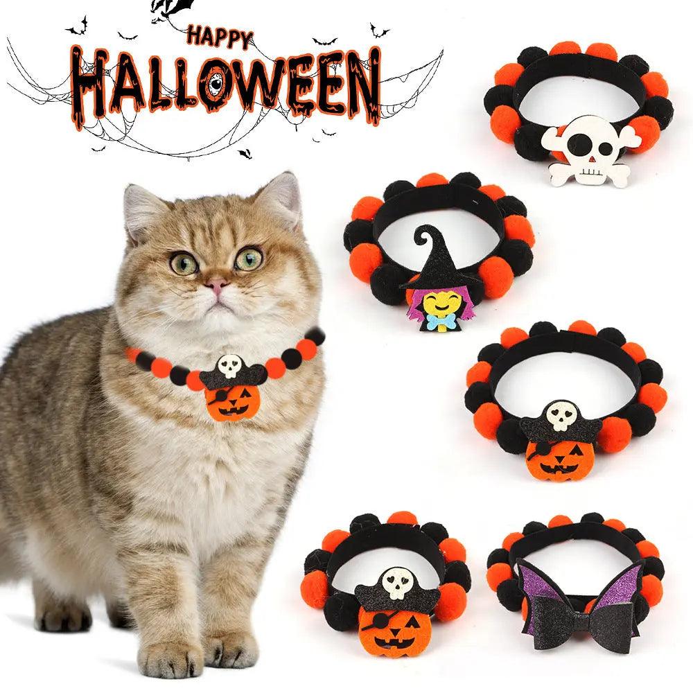 Accessoires pour animaux de compagnie Halloween Collier Boule de Poils Citrouille - EX-STOCK Canada