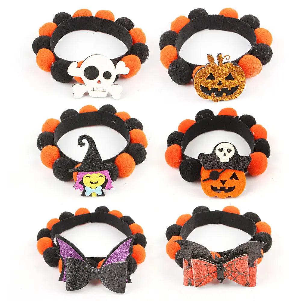 Accessoires pour animaux de compagnie Halloween Collier Boule de Poils Citrouille - EX-STOCK Canada