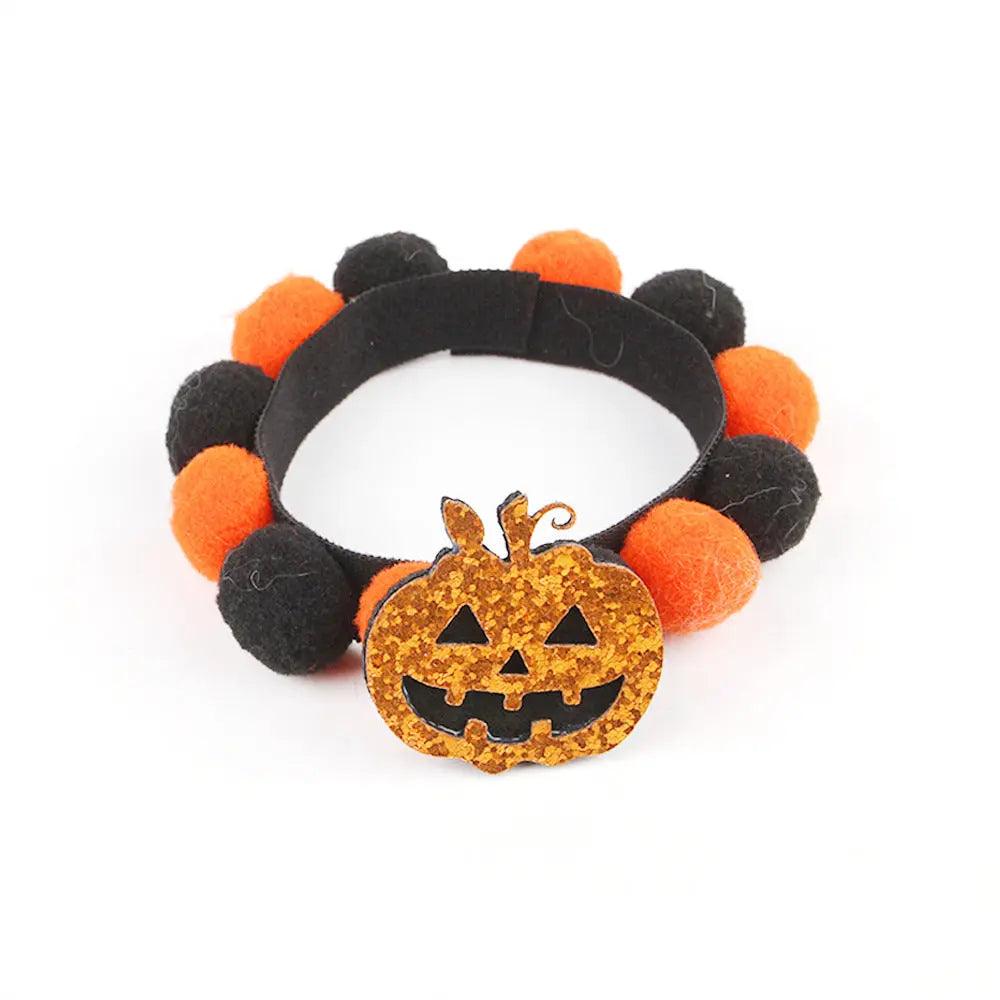 Accessoires pour animaux de compagnie Halloween Collier Boule de Poils Citrouille - EX-STOCK Canada