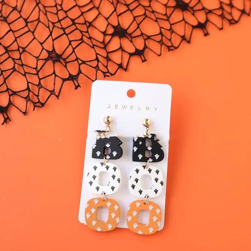 Orecchini di Halloween in Argilla Polimerica con Pittura Acrilica - EX-STOCK Canada