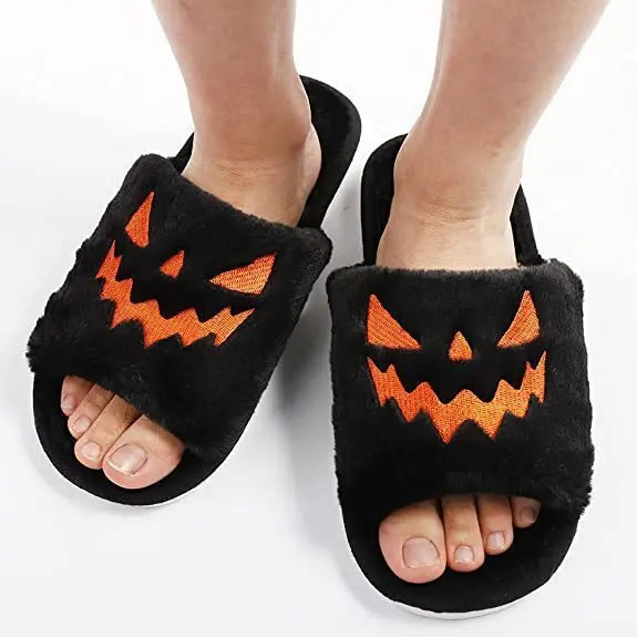 Halloween Shoes Winter Cute Warm Home Slippers Women - EX-STOCK Canada