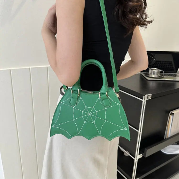 Halloween Spider Web Saddle Bags Fashion Personality Crossbody Shoulder Bag With Handle Women's Handbags - EX-STOCK Canada