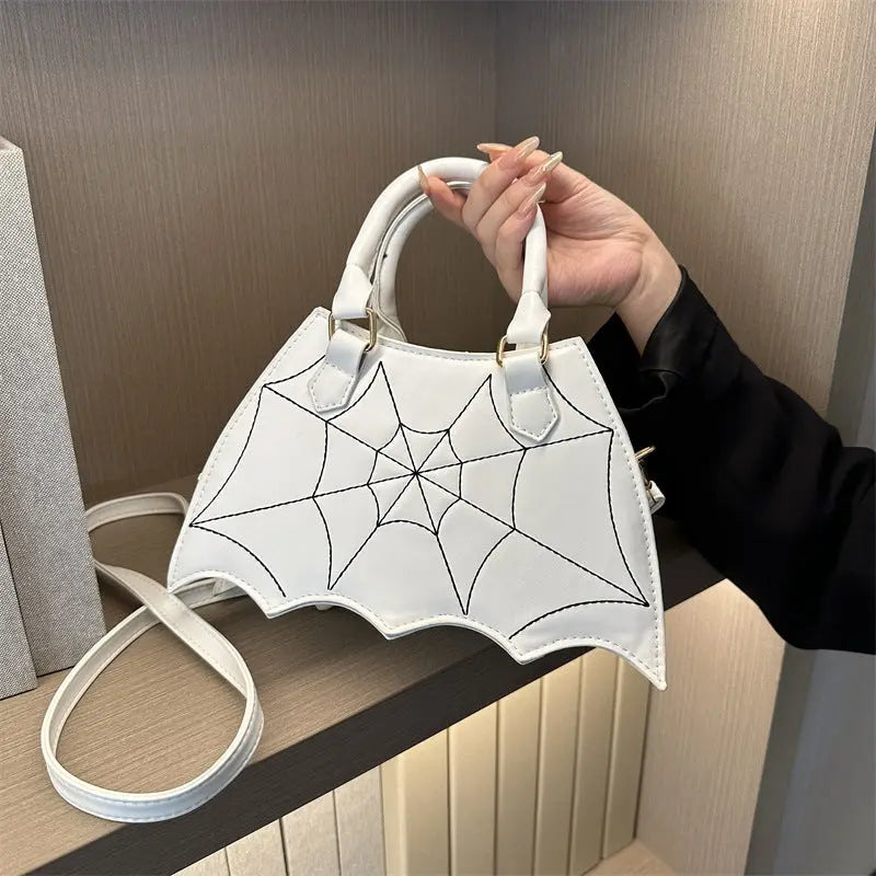 Halloween Spider Web Saddle Bags Fashion Personality Crossbody Shoulder Bag With Handle Women's Handbags - EX-STOCK Canada