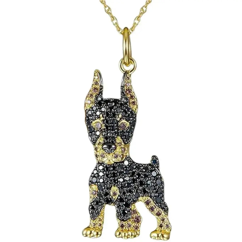 Handsome Doberman Pinscher Pendant Necklace Exquisite - EX-STOCK Canada