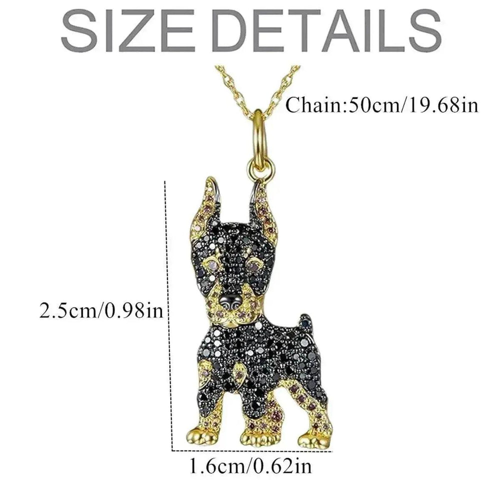 Handsome Doberman Pinscher Pendant Necklace Exquisite - EX-STOCK Canada