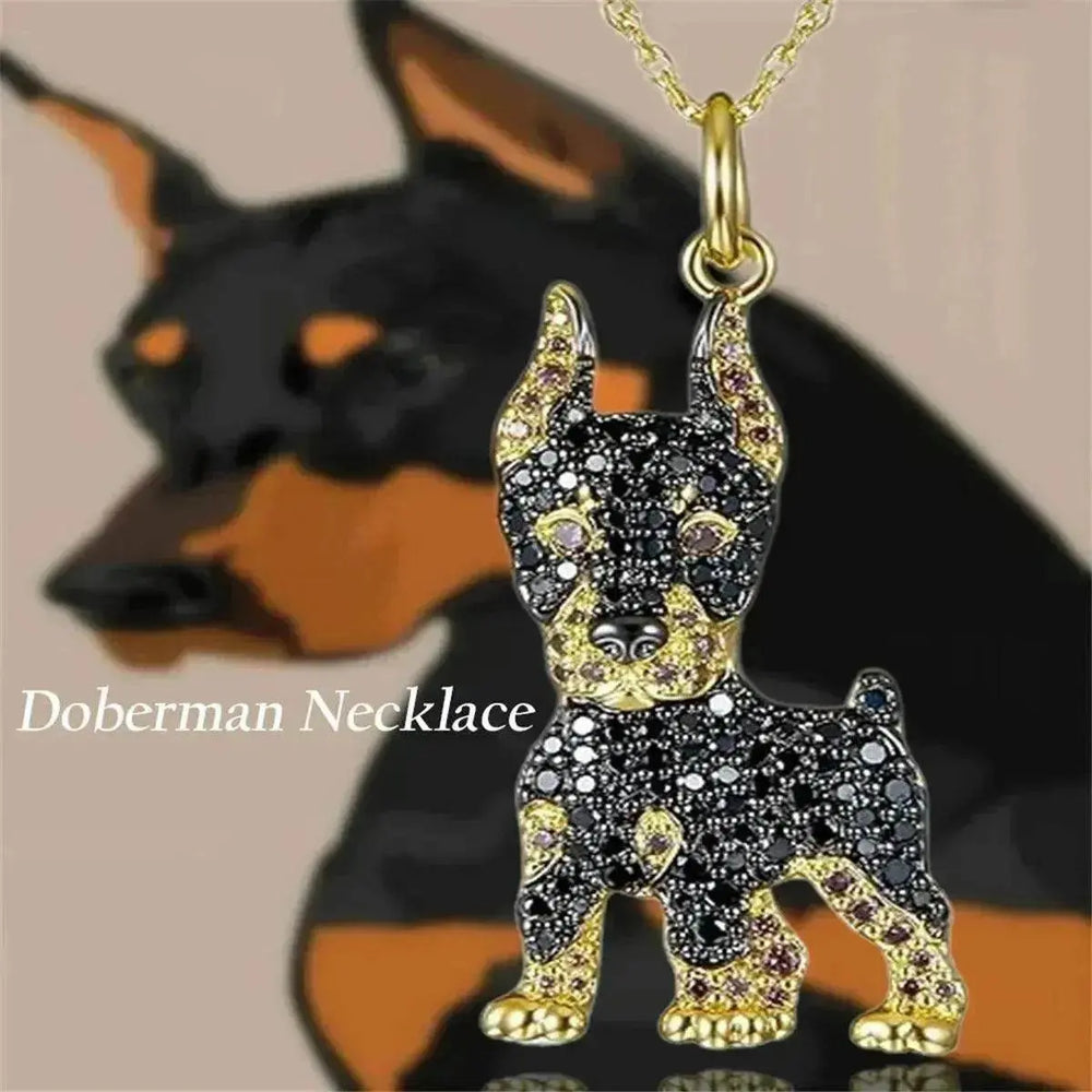 Handsome Doberman Pinscher Pendant Necklace Exquisite - EX-STOCK Canada