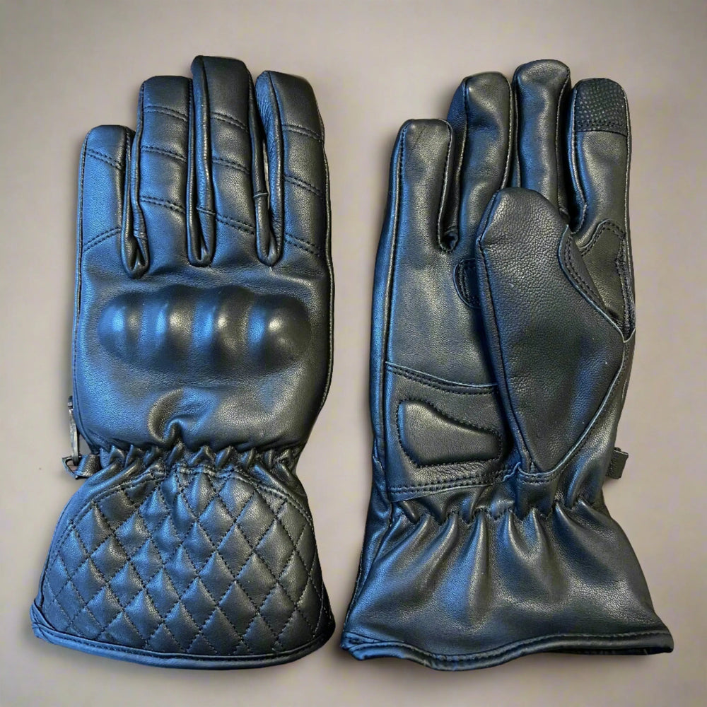 Hard Knuckle Leather Motorcycle Gloves EX-STOCK Canada