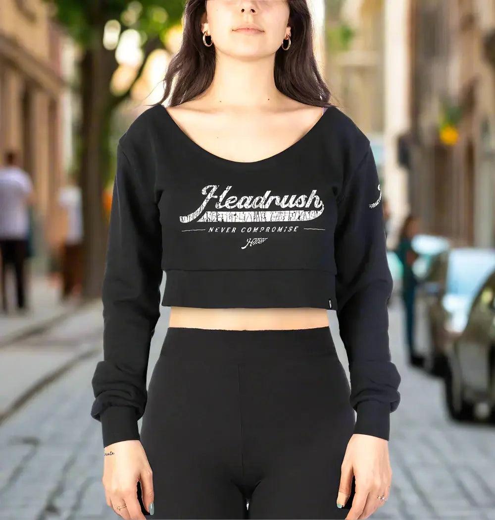 Sweat-shirt court à col en V Headrush Angel WingsEX-STOCK Canada