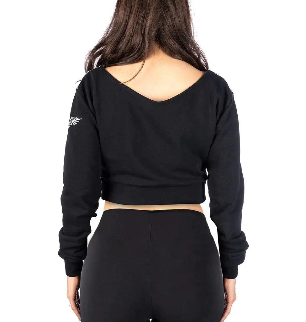 Sweat-shirt court à col en V Headrush Angel WingsEX-STOCK Canada