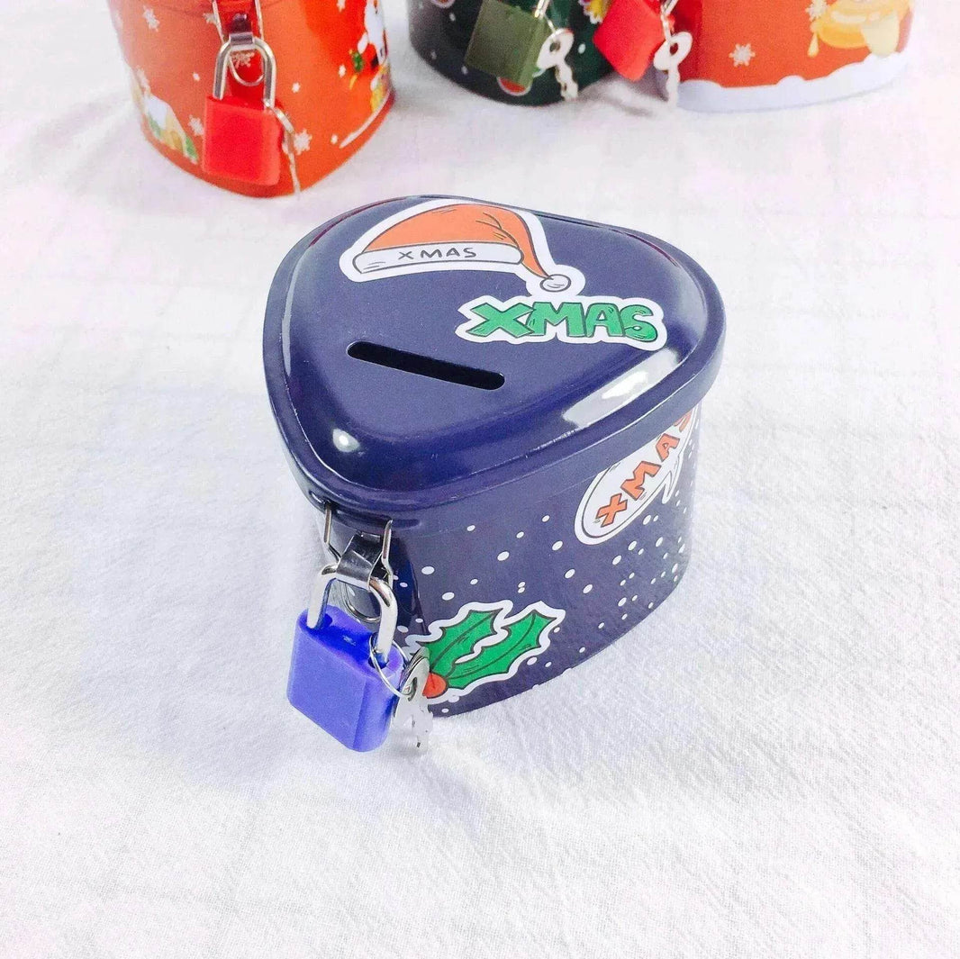 Heart-Shaped Christmas Piggy Bank Christmas Supplies School Gifts - EX-STOCK Canada