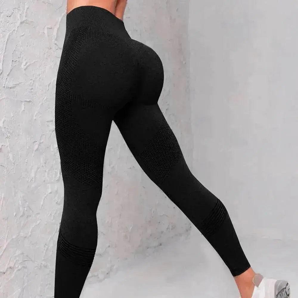 Pantaloni da yoga a vita alta senza soluzione di cucitura, pantaloni da donna a righe a punti con stampa, leggings per il sedere, fitness Running Sport Gym Legging - EX-STOCK Canada