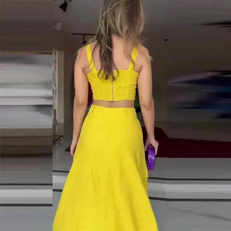 High Waist Wide Leg Dress Suit Women Two piece. - EX-STOCK Canada