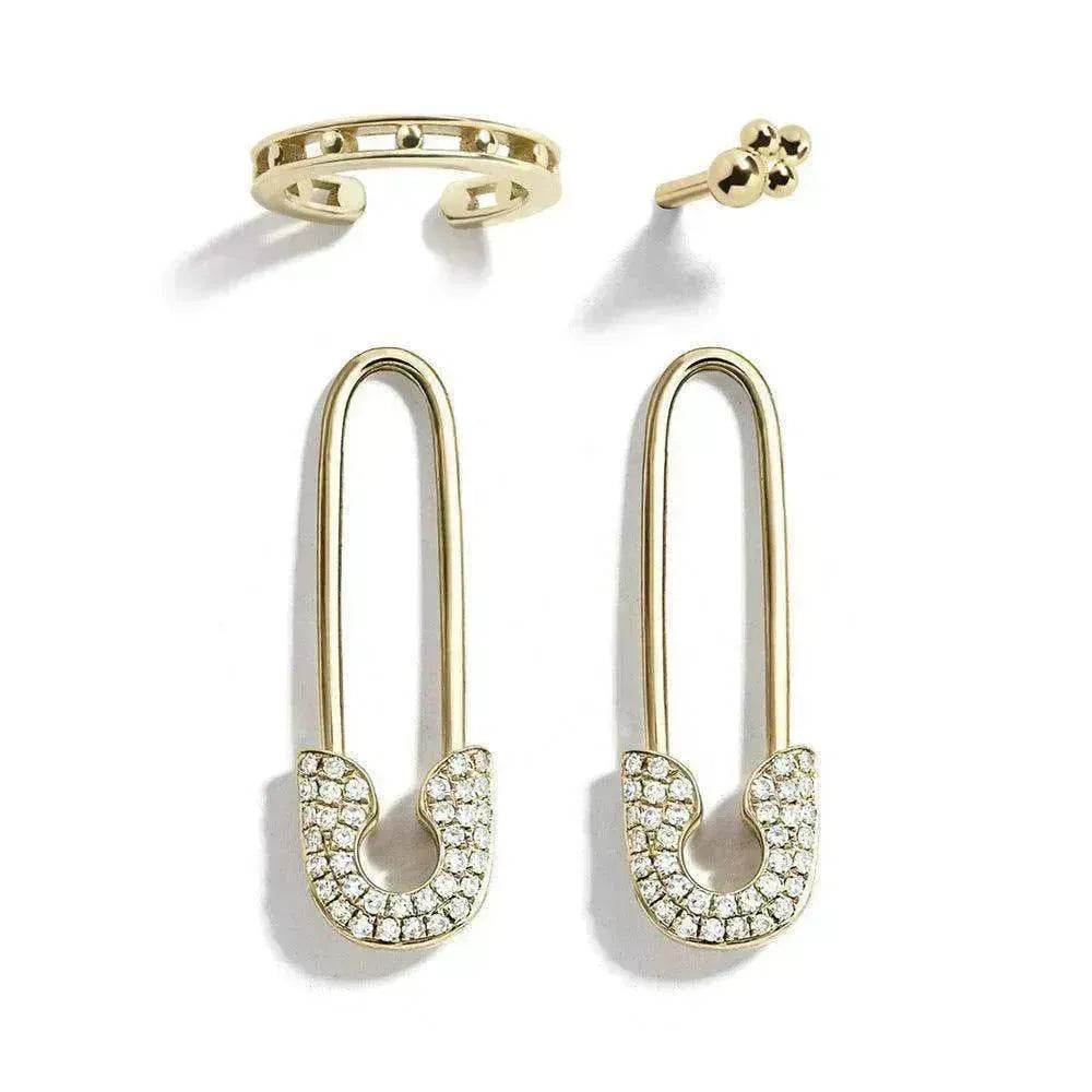High quality alloy pin rhinestone stud earrings - EX-STOCK Canada