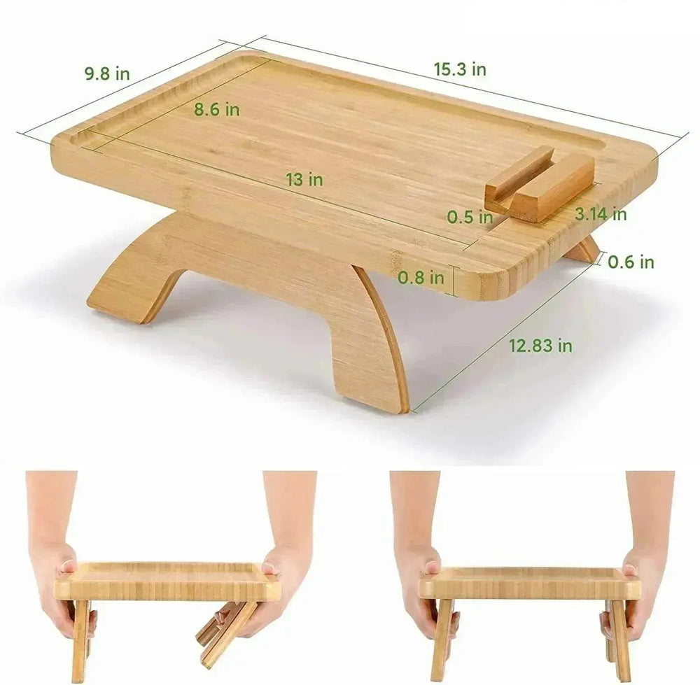 Home Decor Bamboo Sofa Portable Folding Tray - EX-STOCK Canada