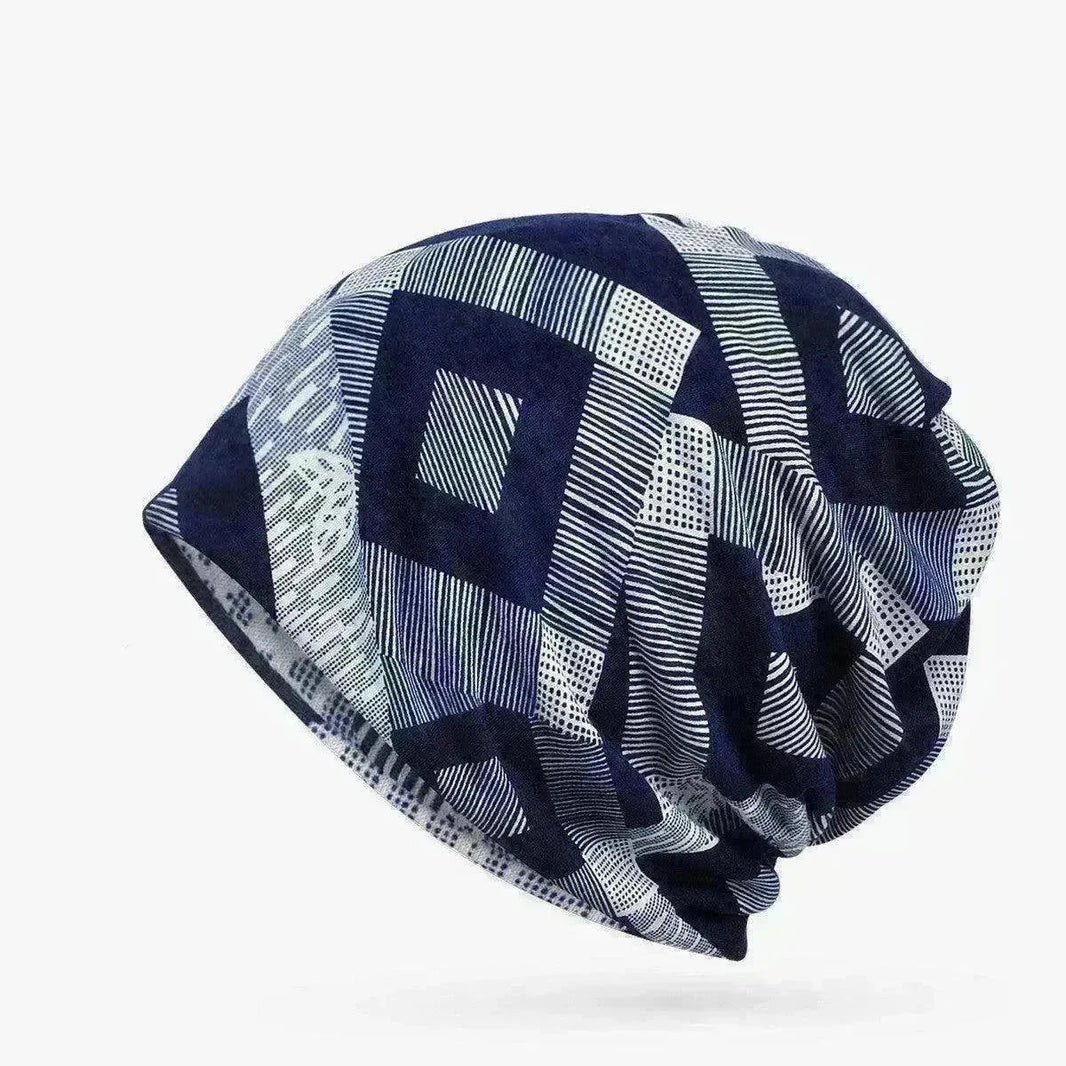 Hooded Cap And Bib Dual-use Men And Women Geometric Baotou Piled Hats - EX-STOCK CANADA