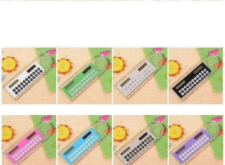 Heißverkaufender solarbetriebener Mini-Taschenrechner mit Lupe, Multifunktion, ultradünnem Lineal, Bürozubehör - EX-STOCK CANADA