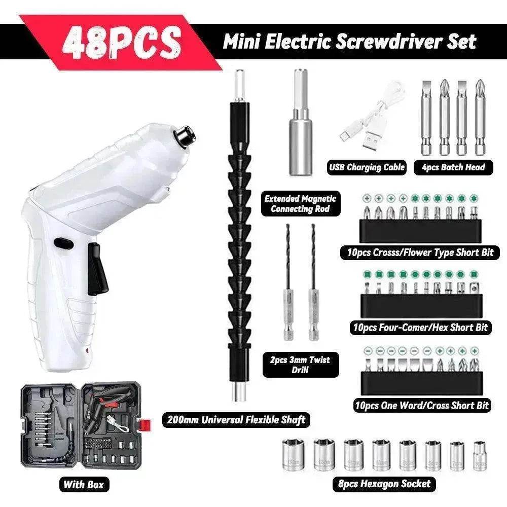 Household Small Electric Rechargeable Furniture Screwdriver Drill - EX-STOCK Canada