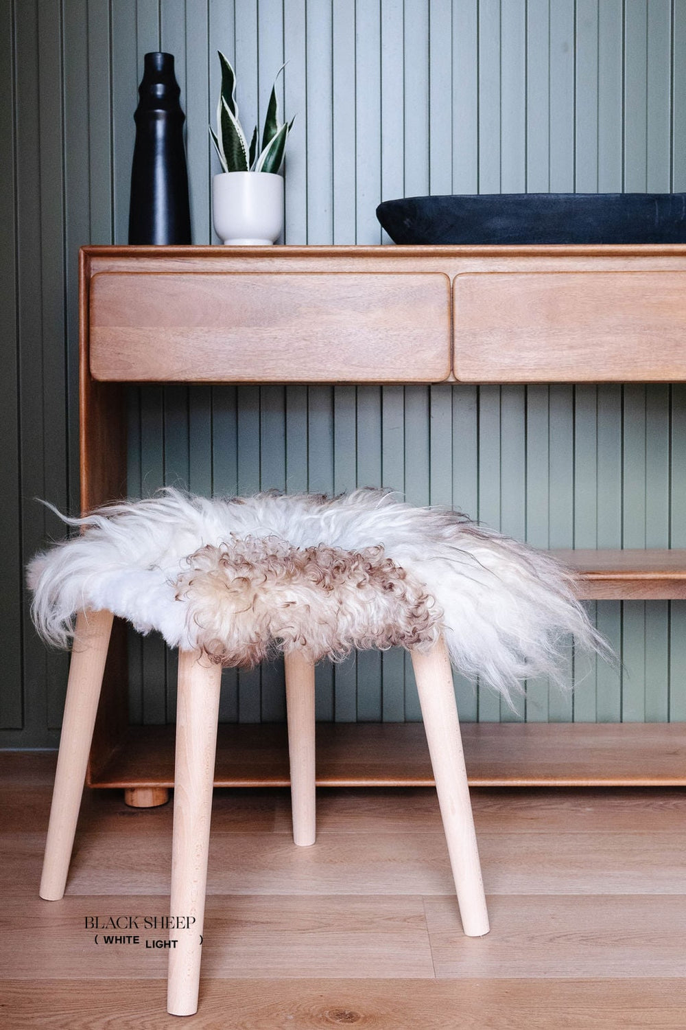 FEO - Mélange Sheepskin Stool EX-STOCK Canada