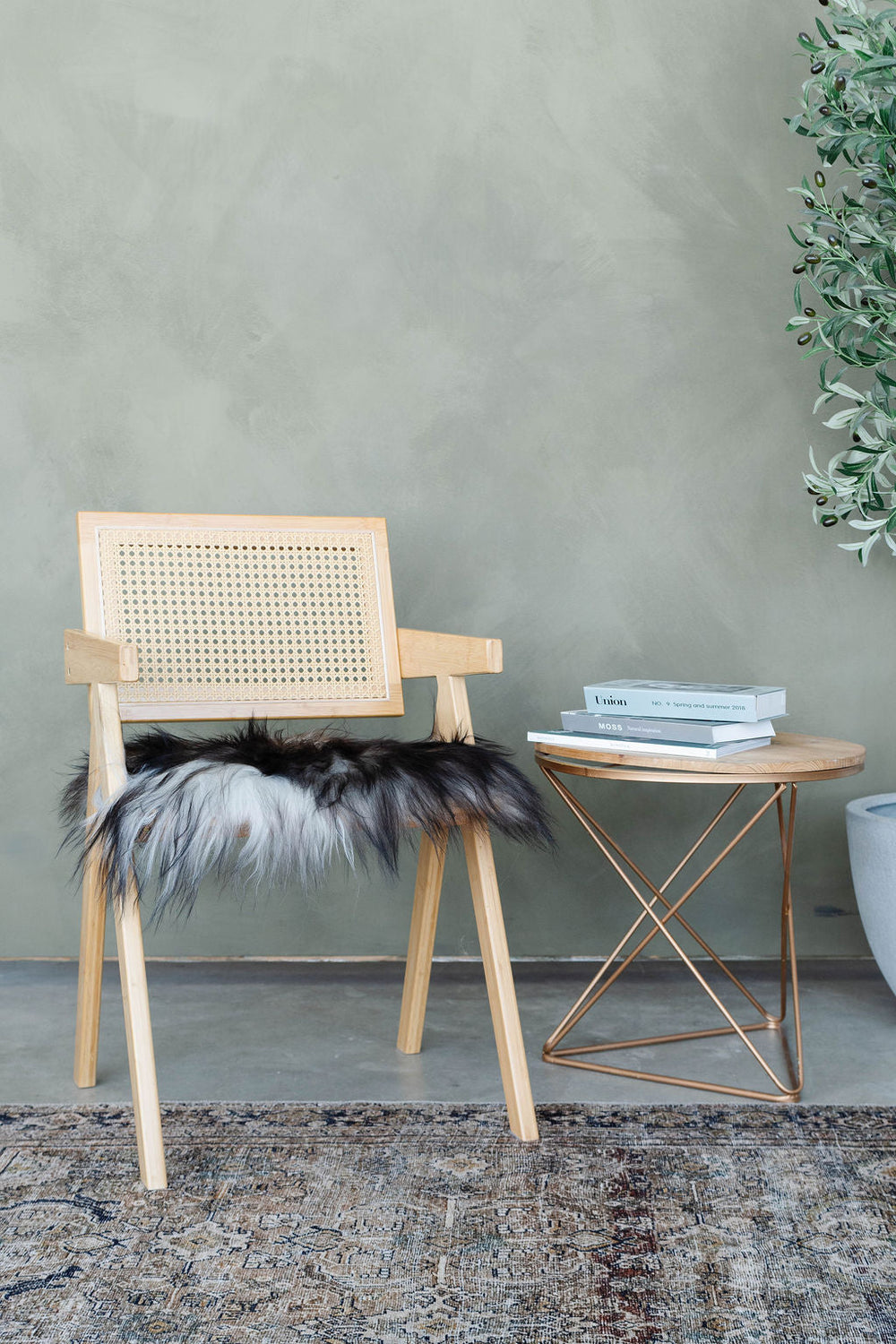 Natural Dark Grey Icelandic Sheepskin Chair Pad