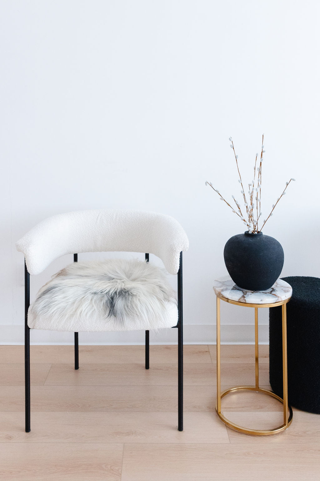 Natürliches hellgraues isländisches Schaffell-StuhlkissenEX-STOCK Canada