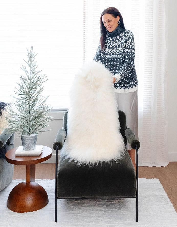 White Icelandic Sheepskin EX-STOCK Canada