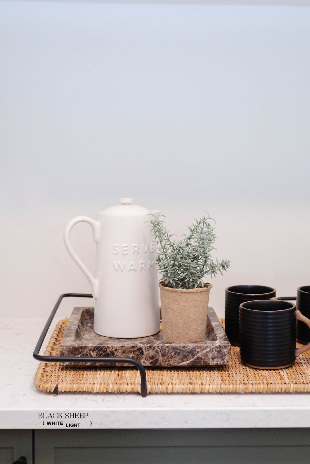 Dark Emperador Marble Square Tray EX-STOCK Canada