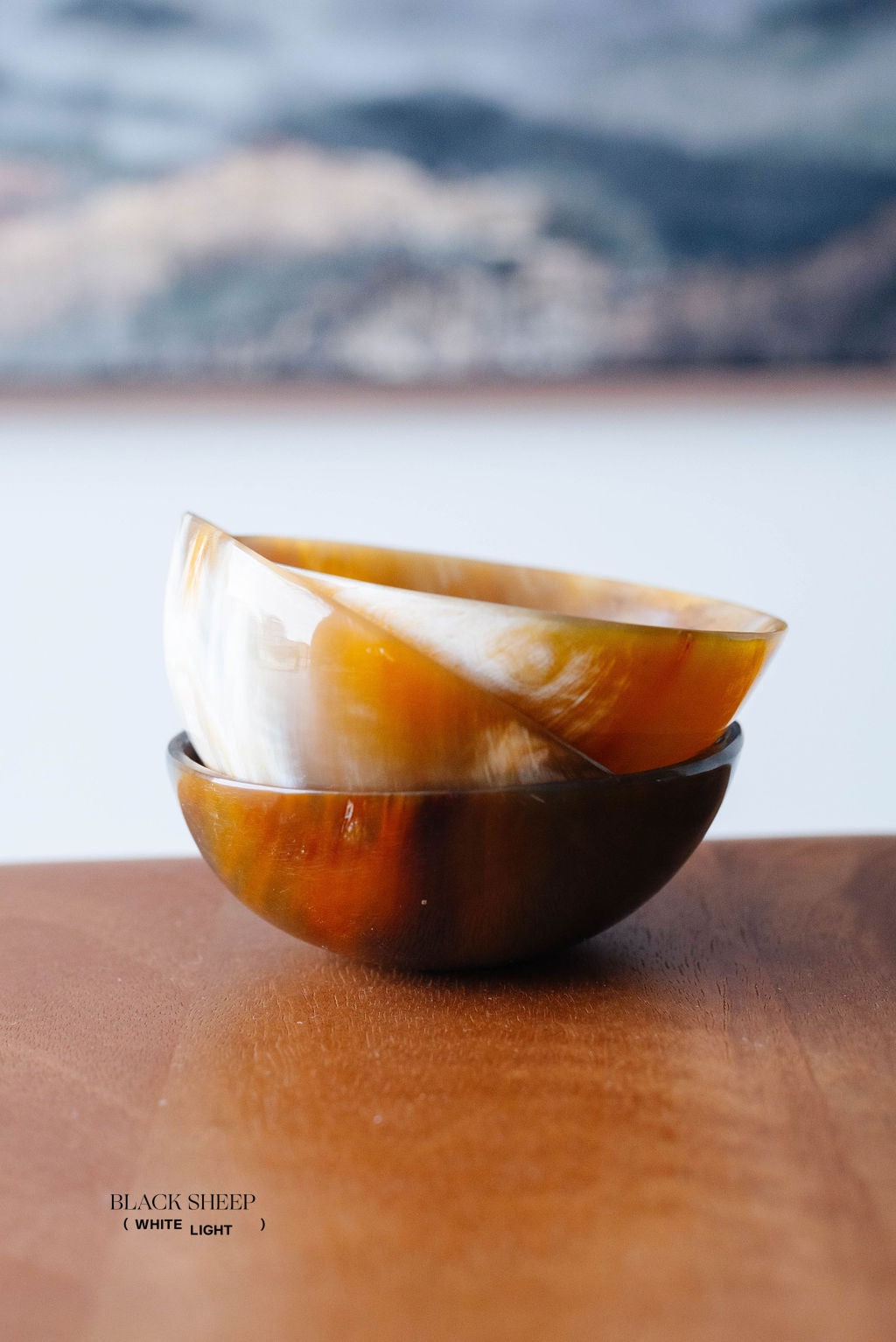 Ankole Horn Light Round Bowl EX-STOCK Canada