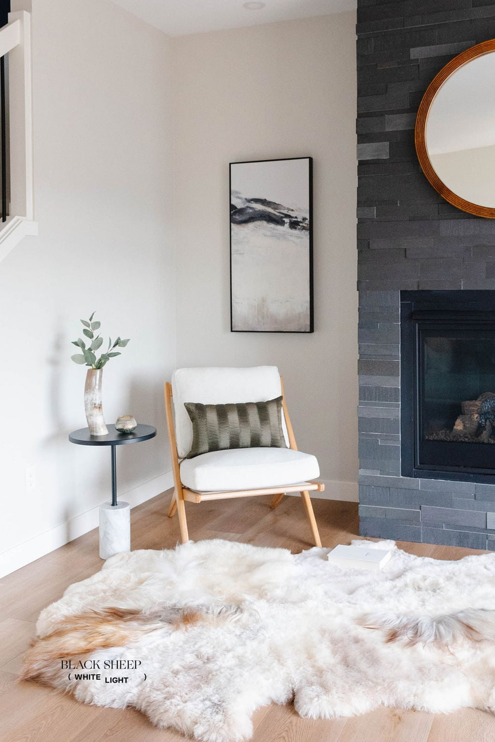 Brauner Melange SchaffellteppichEX-STOCK Canada