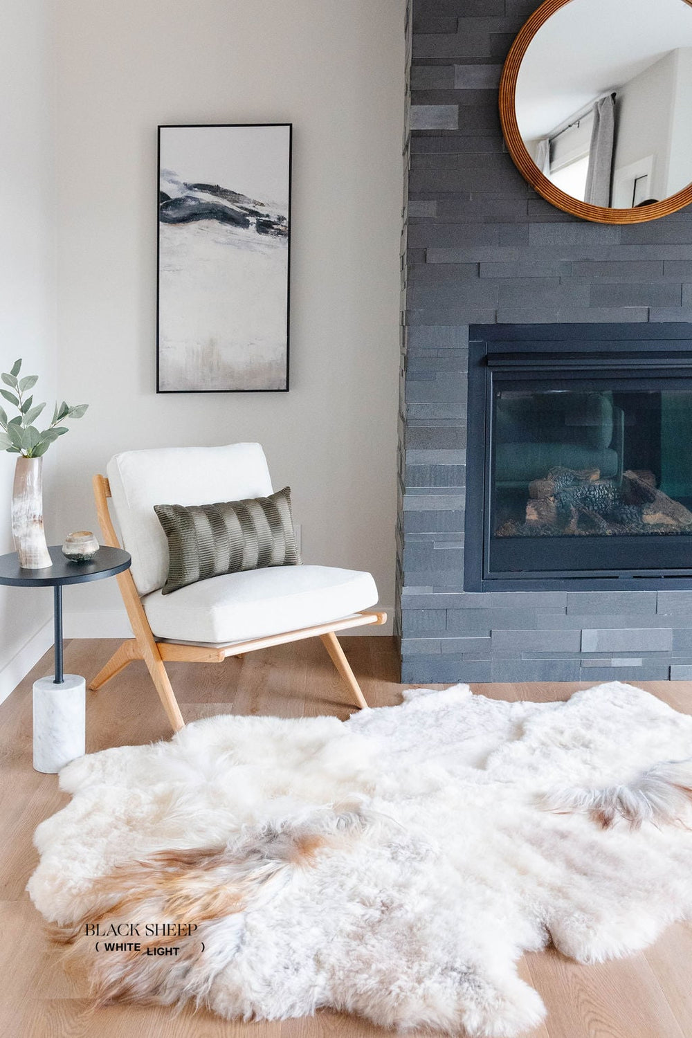 Brauner Melange SchaffellteppichEX-STOCK Canada