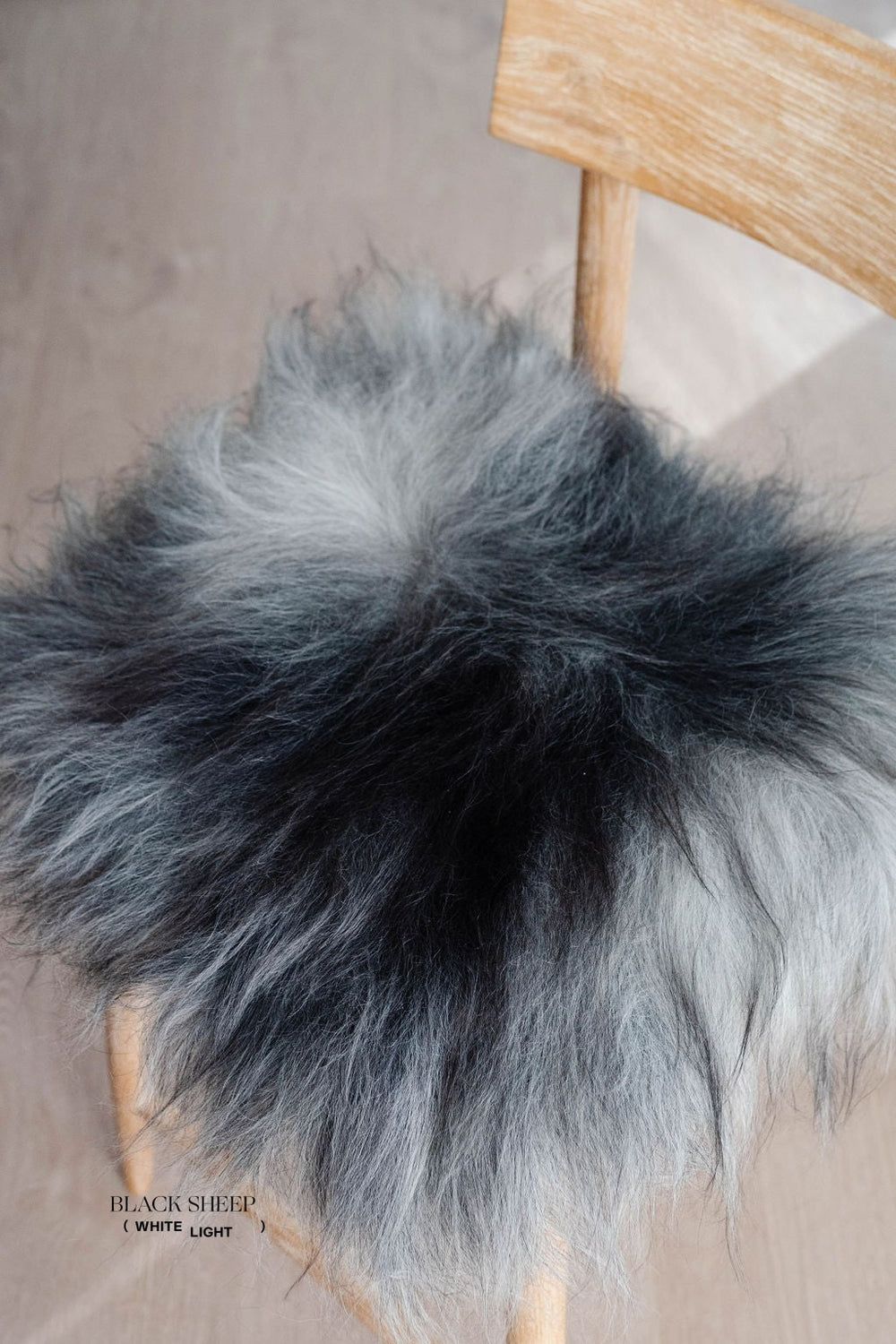 Natural Dark Grey Icelandic Sheepskin Chair Pad
