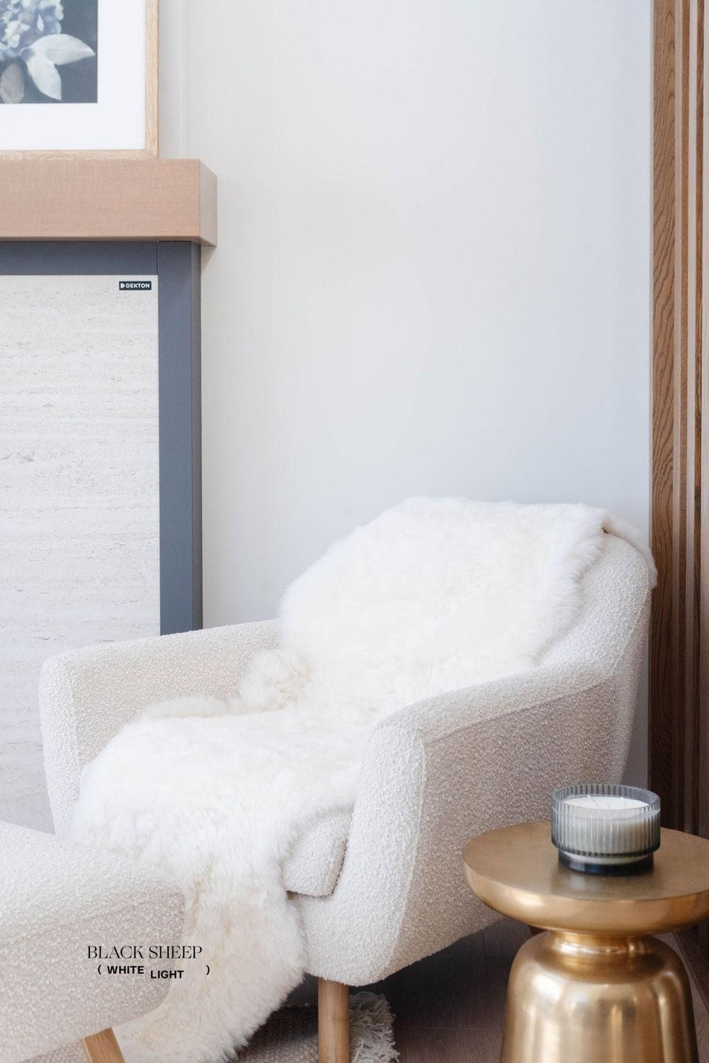 Peau de mouton islandaise double blanche tondueEX-STOCK Canada